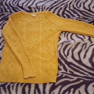 Mustard Cable Knit Sweater